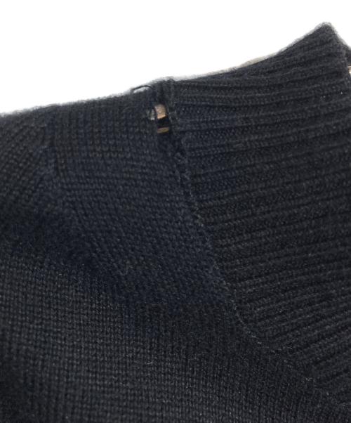 sacai（サカイ）sacai (サカイ) Fabric Combo Knit Pullpver ブラック サイズ:1の古着・服飾アイテム