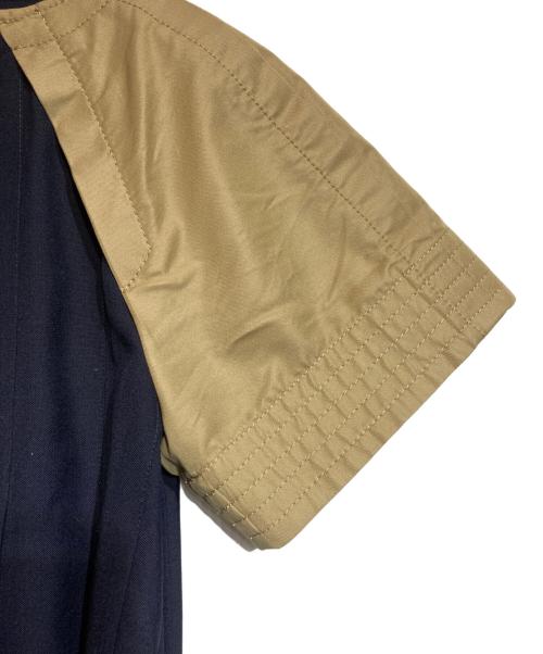 sacai（サカイ）sacai (サカイ) トレンチ切替プリーツブラウス ネイビー サイズ:１の古着・服飾アイテム