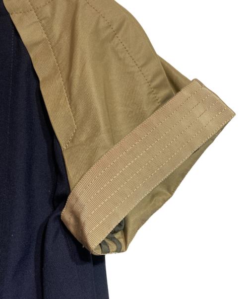 sacai（サカイ）sacai (サカイ) トレンチ切替プリーツブラウス ネイビー サイズ:１の古着・服飾アイテム