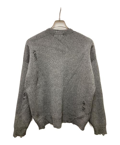 A BATHING APE（ア ベイシング エイプ）A BATHING APE (ア ベイシング エイプ) Damage Relaxed-Fit Sweater グレー サイズ:Mの古着・服飾アイテム
