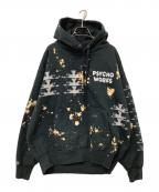 psychoworksサイコワークス）の古着「プルオーバーパーカー」｜ブラック