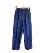 MACPHEEマカフィー）の古着「デニムスパークジャカード タックストレートパンツ」｜インディゴ