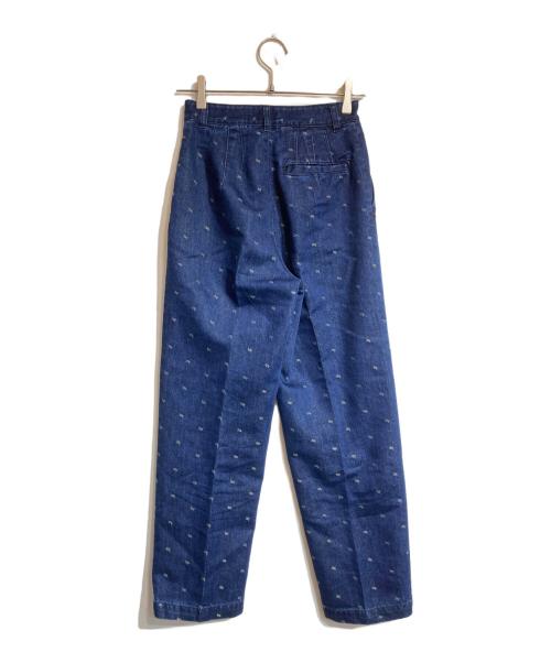 MACPHEE（マカフィー）MACPHEE (マカフィー) デニムスパークジャカード タックストレートパンツ インディゴ サイズ:32の古着・服飾アイテム