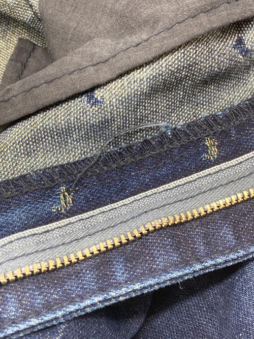 MACPHEE（マカフィー）MACPHEE (マカフィー) デニムスパークジャカード タックストレートパンツ インディゴ サイズ:32の古着・服飾アイテム