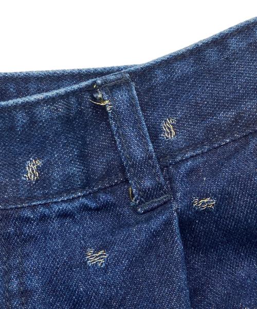 MACPHEE（マカフィー）MACPHEE (マカフィー) デニムスパークジャカード タックストレートパンツ インディゴ サイズ:32の古着・服飾アイテム