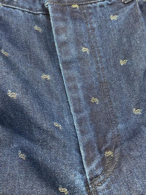 MACPHEE（マカフィー）MACPHEE (マカフィー) デニムスパークジャカード タックストレートパンツ インディゴ サイズ:32の古着・服飾アイテム