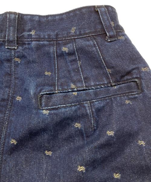 MACPHEE（マカフィー）MACPHEE (マカフィー) デニムスパークジャカード タックストレートパンツ インディゴ サイズ:32の古着・服飾アイテム