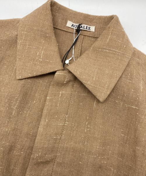 AURALEE（オーラリー）AURALEE (オーラリー) LINEN SILK TWEED BLOUSON ベージュの古着・服飾アイテム