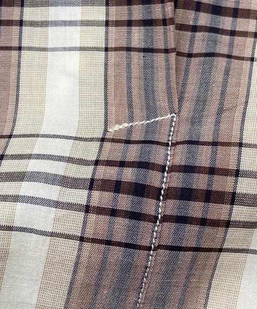 GUCCI（グッチ）GUCCI (グッチ) フローラルチェックウエスタンシャツ ブラウン サイズ:40の古着・服飾アイテム