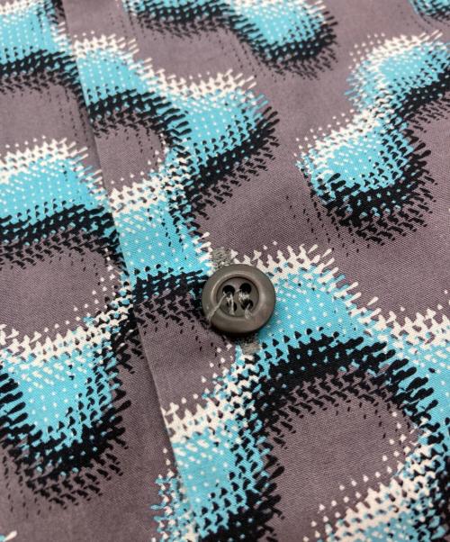 PRADA（プラダ）PRADA (プラダ) 総柄シャツ ブルー×グレー サイズ:41の古着・服飾アイテム