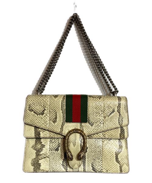GUCCI（グッチ）GUCCI (グッチ) ディオニュソス チェーンショルダーバッグ ベージュの古着・服飾アイテム