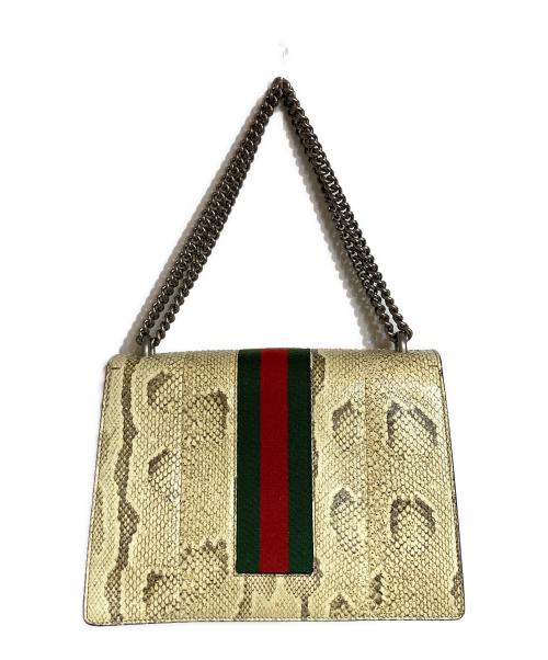 GUCCI（グッチ）GUCCI (グッチ) ディオニュソス チェーンショルダーバッグ ベージュの古着・服飾アイテム
