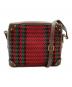 GUCCI (グッチ) インターロッキングGショルダーバッグ レッド×ブラウン：60000円