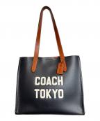COACHコーチ）の古着「リレー トート 34・コーチ グラフィック」｜ブラック