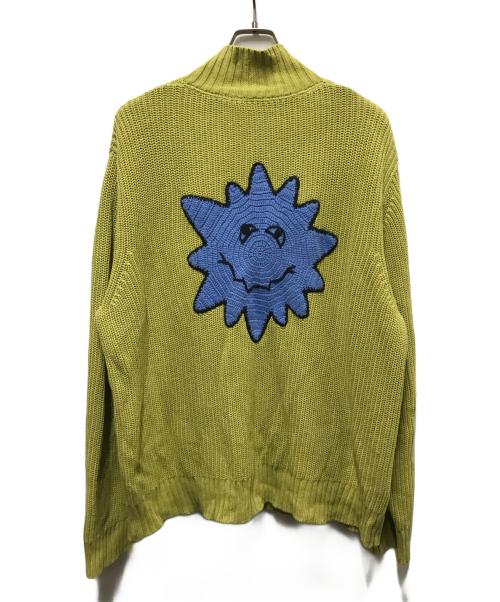 BRAIN DEAD（ブレインデッド）BRAIN DEAD (ブレインデッド) Buggin Out Crochet Zip Cardi イエロー サイズ:Lの古着・服飾アイテム