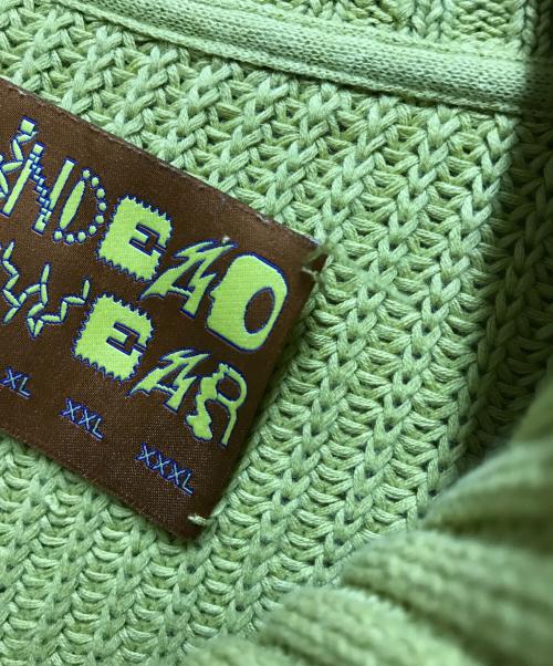 BRAIN DEAD（ブレインデッド）BRAIN DEAD (ブレインデッド) Buggin Out Crochet Zip Cardi イエロー サイズ:Lの古着・服飾アイテム