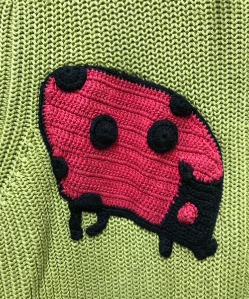 BRAIN DEAD（ブレインデッド）BRAIN DEAD (ブレインデッド) Buggin Out Crochet Zip Cardi イエロー サイズ:Lの古着・服飾アイテム