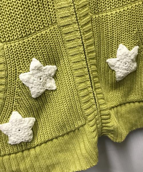 BRAIN DEAD（ブレインデッド）BRAIN DEAD (ブレインデッド) Buggin Out Crochet Zip Cardi イエロー サイズ:Lの古着・服飾アイテム