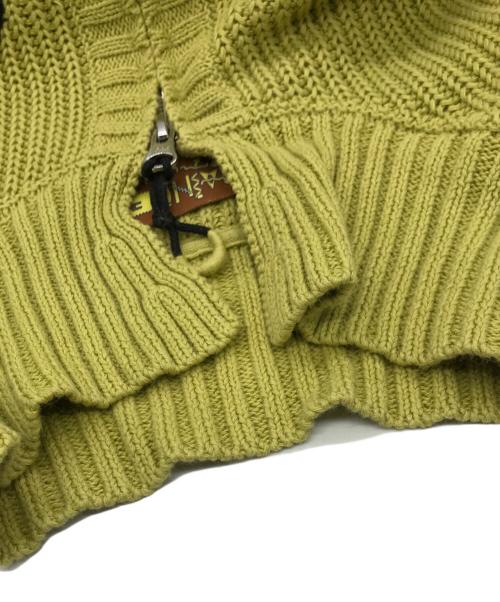 BRAIN DEAD（ブレインデッド）BRAIN DEAD (ブレインデッド) Buggin Out Crochet Zip Cardi イエロー サイズ:Lの古着・服飾アイテム