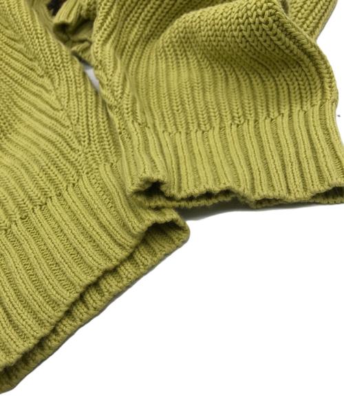 BRAIN DEAD（ブレインデッド）BRAIN DEAD (ブレインデッド) Buggin Out Crochet Zip Cardi イエロー サイズ:Lの古着・服飾アイテム