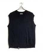 YOHJI YAMAMOTOヨウジヤマモト）の古着「Damage Knit Vest」｜ブラック