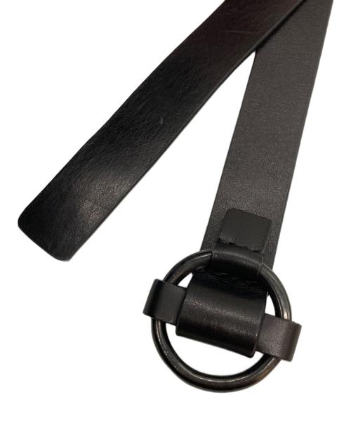 Yohji Yamamoto pour homme（ヨウジヤマモト プールオム）Yohji Yamamoto pour homme (ヨウジヤマモト プールオム) MAT SOFT OIL 25MM FREE BELT ブラックの古着・服飾アイテム
