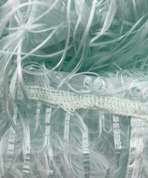 cygne（シーニュ）cygne (シーニュ) フェザートップス Moni ブルー サイズ:Fの古着・服飾アイテム