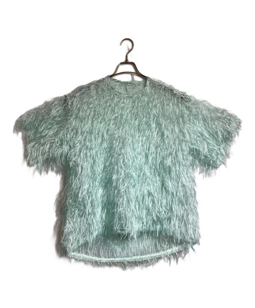 cygne（シーニュ）cygne (シーニュ) フェザートップス Moni ブルー サイズ:Ｆの古着・服飾アイテム