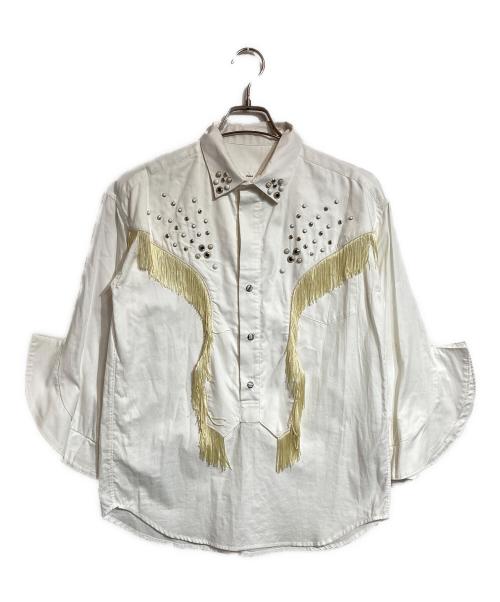 TOGA PULLA（トーガ プルラ）TOGA PULLA (トーガ プルラ) Cotton western shirt/コットンウエスタンシャツ ホワイト サイズ:36の古着・服飾アイテム