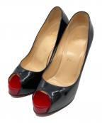Christian Louboutinクリスチャン・ルブタン）の古着「オープントゥーパンプス」｜ブラック