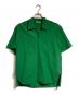 AURALEE（オーラリー）の古着「HIGH DENSITY FINX LINEN WEATHER HALF SLEEVED SHIRT」｜グリーン