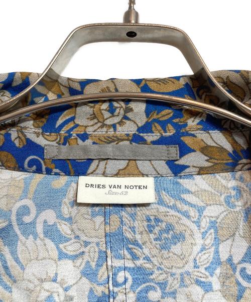 DRIES VAN NOTEN（ドリスヴァンノッテン）DRIES VAN NOTEN (ドリスヴァンノッテン) 3B総柄ジャケット ブルー サイズ:52の古着・服飾アイテム