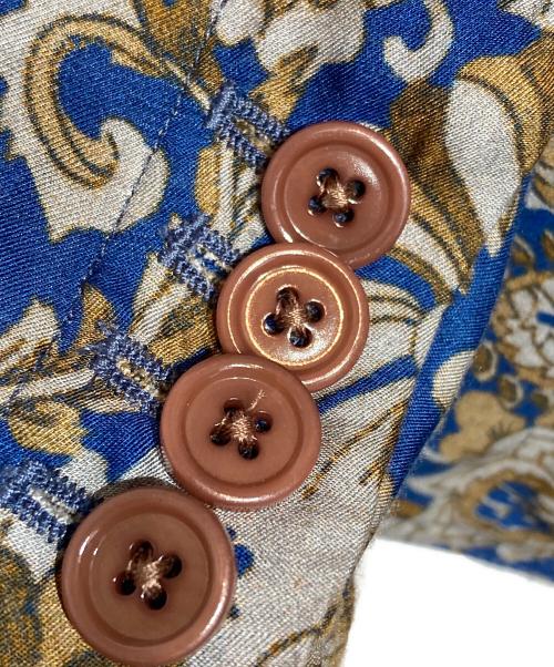 DRIES VAN NOTEN（ドリスヴァンノッテン）DRIES VAN NOTEN (ドリスヴァンノッテン) 3B総柄ジャケット ブルー サイズ:52の古着・服飾アイテム