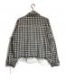 ANCELLM (アンセルム) C/R CHECK SHORT ZIPUP SHIRT ブラック×ホワイト サイズ:3：25000円