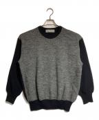 COMME des GARCONS HOMMEコムデギャルソン オム）の古着「バイカラーウールニット」｜グレー×ブラック