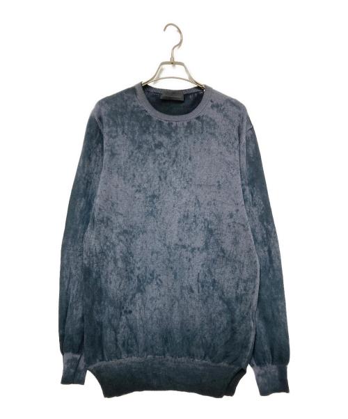 DIESEL Black Gold（ディーゼル ブラック ゴールド）DIESEL Black Gold (ディーゼル ブラック ゴールド) ムラ染めニット グレー サイズ:Mの古着・服飾アイテム