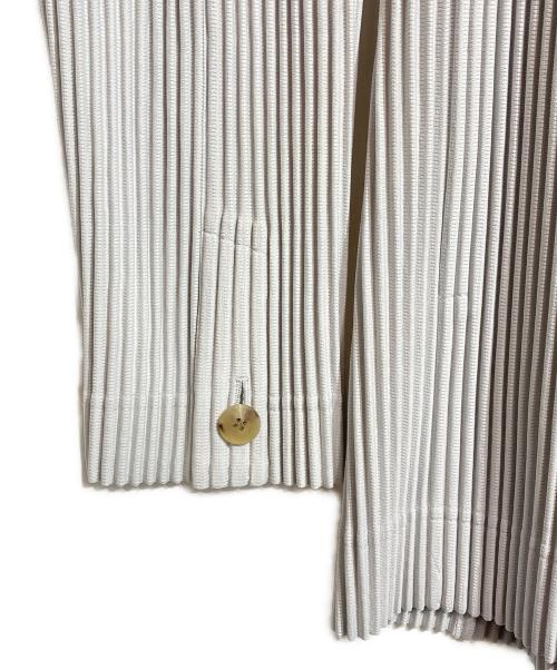 HOMME PLISSE ISSEY MIYAKE（オム プリッセ イッセイ ミヤケ）HOMME PLISSE ISSEY MIYAKE (オムプリッセ イッセイ ミヤケ) プリーツテーラードジャケット グレー サイズ:3の古着・服飾アイテム