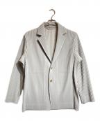HOMME PLISSE ISSEY MIYAKEオム プリッセ イッセイ ミヤケ）の古着「プリーツテーラードジャケット」｜グレー
