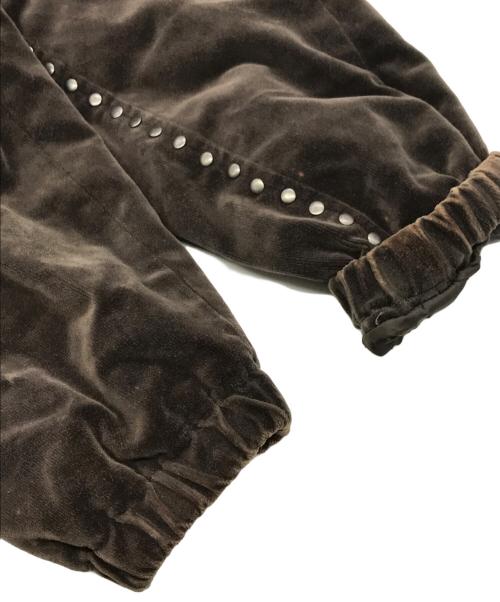 SUPREME（シュプリーム）Supreme (シュプリーム) Studded Velvet Hooded Work Jacket ブラウン×ネイビー サイズ:Sの古着・服飾アイテム