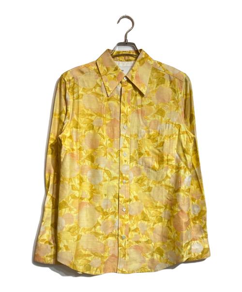 TOGA ARCHIVES（トーガアーカイブス）TOGA ARCHIVES (トーガアーカイブス) 薔薇プリントレーヨンシルクシャツ イエロー サイズ:36の古着・服飾アイテム