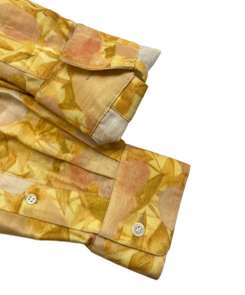 TOGA ARCHIVES（トーガアーカイブス）TOGA ARCHIVES (トーガアーカイブス) 薔薇プリントレーヨンシルクシャツ イエロー サイズ:36の古着・服飾アイテム