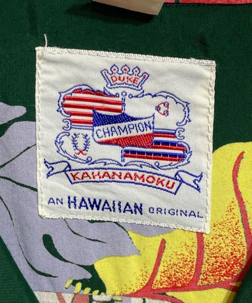 Duke Kahanamoku（デュークカハナモク）Duke Kahanamoku (デュークカハナモク) アロハシャツ グリーン サイズ:Sの古着・服飾アイテム