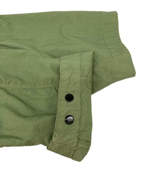 STONE ISLAND（ストーンアイランド）STONE ISLAND (ストーンアイランド) コンパスパッチ ハーフジップ オーバーシャツ グリーン サイズ:Lの古着・服飾アイテム