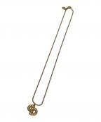 Christian Diorクリスチャン ディオール）の古着「ラインストーンロゴネックレス」｜ゴールド