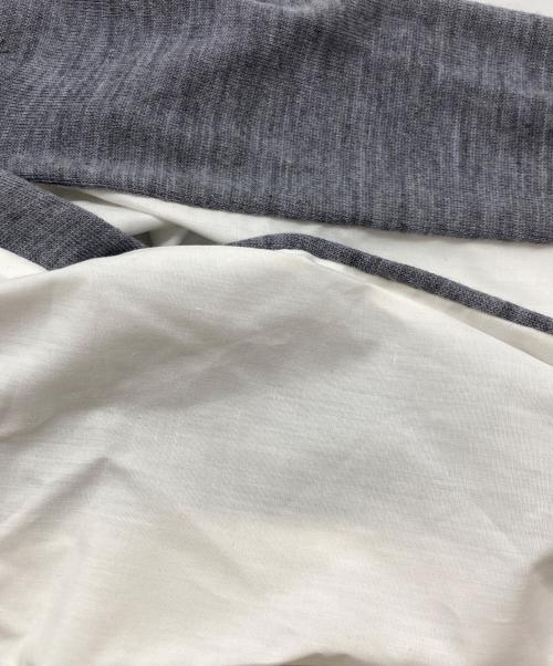 sacai（サカイ）sacai (サカイ) ブラウス切替ニット グレー サイズ:4の古着・服飾アイテム