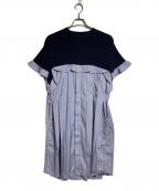 sacai×THOMAS MASONサカイ×トーマスメイソン）の古着「コットンポプリンストライプワンピース」｜ブルー