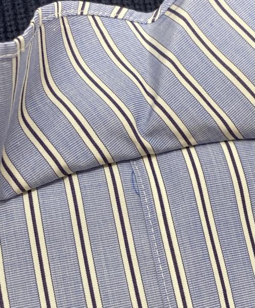 sacai（サカイ）sacai (サカイ) THOMAS MASON (トーマスメイソン) コットンポプリンストライプワンピース ブルー サイズ:2の古着・服飾アイテム