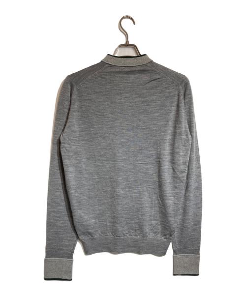 sacai（サカイ）sacai (サカイ) JOHN SMEDLEY (ジョンスメドレー) リブ切替ニット グレー サイズ:1の古着・服飾アイテム