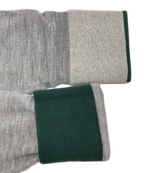 sacai（サカイ）sacai (サカイ) JOHN SMEDLEY (ジョンスメドレー) リブ切替ニット グレー サイズ:1の古着・服飾アイテム