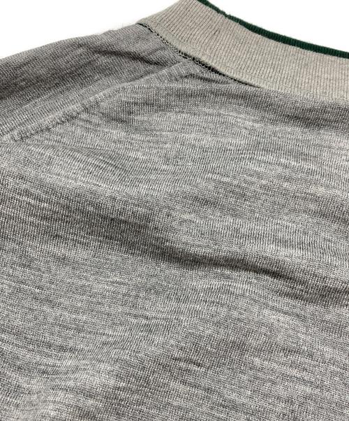 sacai（サカイ）sacai (サカイ) JOHN SMEDLEY (ジョンスメドレー) リブ切替ニット グレー サイズ:1の古着・服飾アイテム